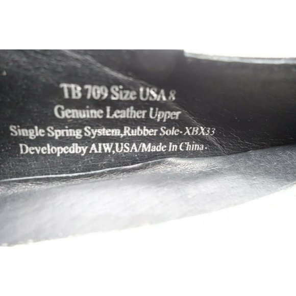 Gravity Defyer Black Patent Leather Peep Toe Wedge Heel Shoes Women's 8 - Picture 9 of 10